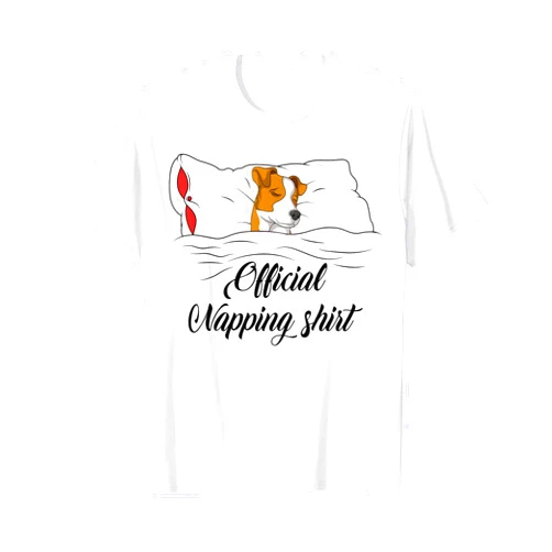 Jack Russell Apparel & Gift Ideas Sleeping Jack Russell Terrier Pyjamas Gift Official Napping T-Shirt
