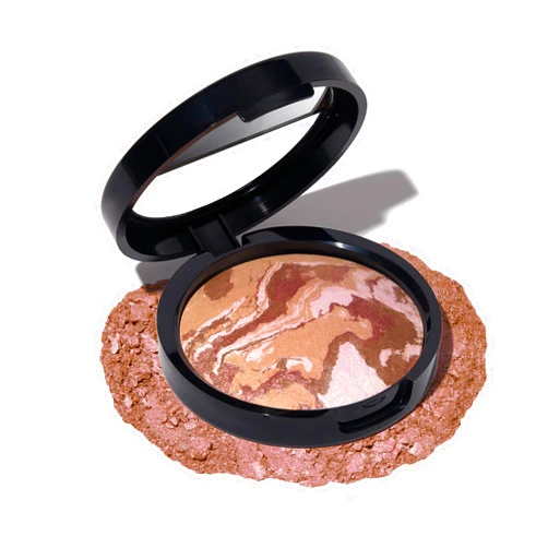 LAURA GELLER NEW YORK Baked Blush-n-Bronze Marbleized 2-in-1 Sculpting Bronzer Blush - Earthy Bronze - Contour Face with a Radiant Flush