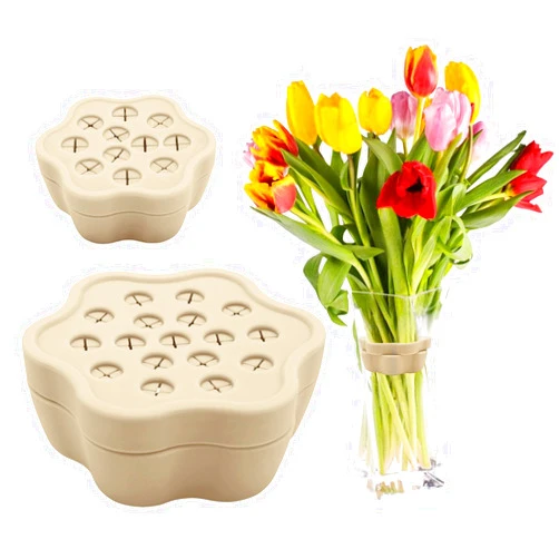 Enwokran 2pcs Spiral Ikebana Stem Holder, Spiral Stem Holder for Vases, Spiral Flower Stem Holder, Spiral Ikebana Stem Holder Ring, Spiral DIY Bouquet Twister Flower Arrangement Holder (Yellow（S+L))