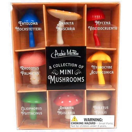Accoutrements Collection of Mini Mushrooms Vinyl Mini Figure Set