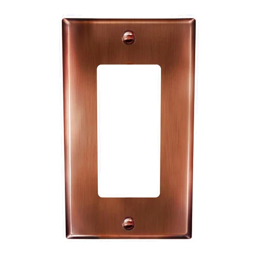 ENERLITES Decorator Switch or Outlet Metal Wall Plate, Stainless Steel Outlet Cover, Corrosion Resistant, Size 1-Gang 4.50