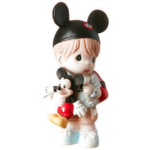 Precious Moments 191062 Disney Showcase Disney Dreamer Boy with Mickey Mouse Bisque Porcelain Figurine