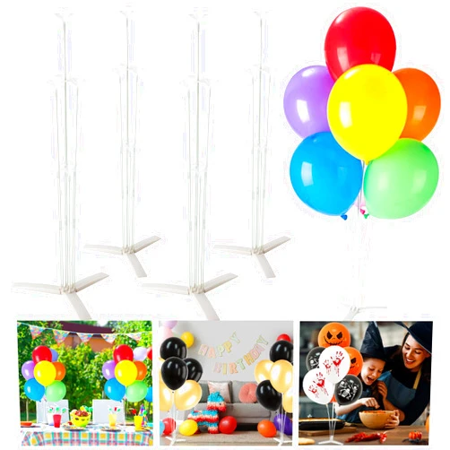 Fenxyo 5 Sets Balloon Stand Kits, Fenxyo Balloon Sticks Holder With Base for Table Balloon Arch Stands, Balloon Bouquet Stand for Birthday Graduation Baby Shower Wedding Party Decorations