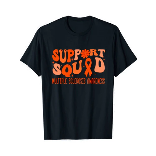 Multiple Sclerosis MS Awareness Tee Groovy Support Squad MS Multiple Sclerosis Awareness T-Shirt