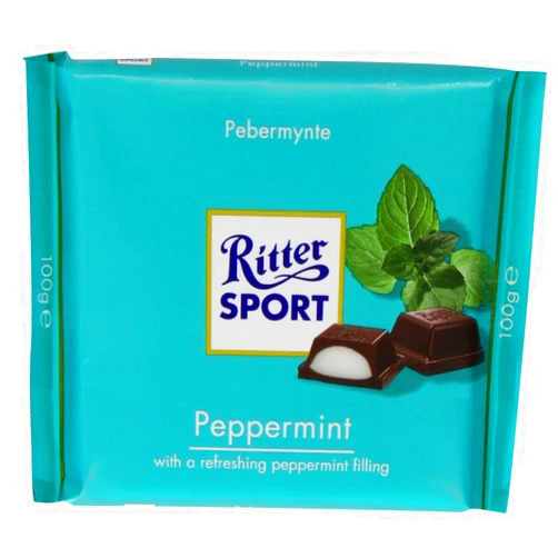 Ritter Sport Peppermint 100 g (Pack of 8)