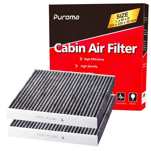 Puroma Cabin Air Filter with Activated Carbon, Replacement for CP134, CF10134, Honda & Acura, Civic, CR-V, Odyssey, CSX, ILX, MDX, RDX, AT134 (2 pc)