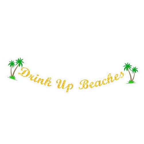 Oarkive Drink Up Beaches Banner Bachelorette Party Banner Beach Bach Bachelorette Party Decorations Hawaii Luau Tropical Summer Beach Bachelorette Themed Party Supplies Beach Party Decorations