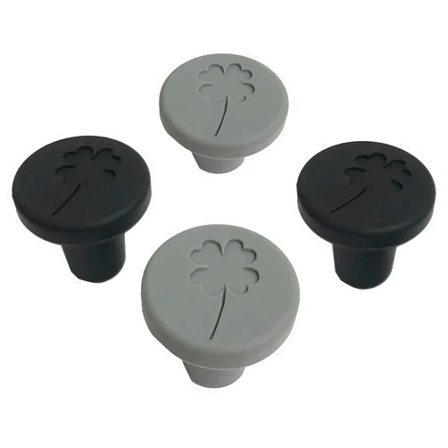 JCSMARTEC Silicone Wine Stoppers, JCSMARTEC Lucky Clover Design Set of 4 Beer Bottle Cover Caps Saver Sealer, Keep Fresh Tools for Wine Bottles (4)