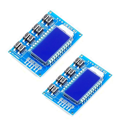 HiLetgo 2pcs 3 Channel PWM Pulse Generator Signal Generator Module Adjustable Frequency Square Wave Rectangular Wave Signal Generator Duty Cycle with LCD Display 1Hz-150Khz