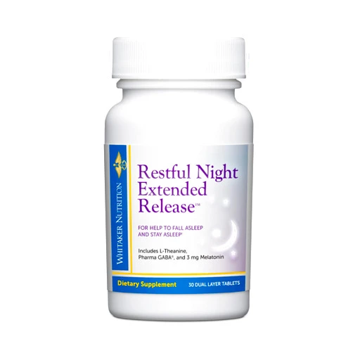 DR.WHITAKER Dr. Whitaker Restful Night Extended Release Melatonin Sleep Aid Helps You Fall Asleep and Stay Asleep Longer with Dual-Layer, Extended Release Technology, 30 Tablets (30-Day Supply)