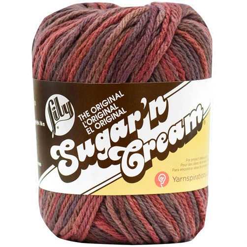 Lily Sugar 'N Cream The Original Ombre Yarn, 2oz, Gauge 4 Medium, 100% Cotton, Terra Firma - Machine Wash & Dry