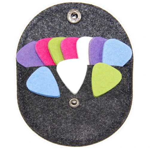 Donux Felt Ukulele Picks,10 Piece Felt Heart Shape Pick for Ukulele Guitar Bass with pick holder case (Original 10 Pcs)