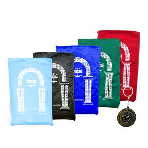 Hitopin Portable Muslim Prayer Rug, 5PCS Mini Pocket Portable Prayer Rug, Muslim Prayer Mat with Portable Compass, Muslim Prayer Carpet, Ramadan Portable Travel Islamic Prayer Mat, Eid Gifts (5Colors)
