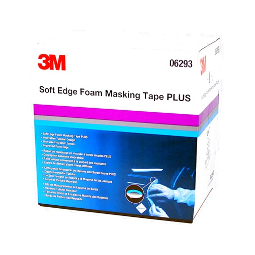 3M Soft Edge Foam Masking Tape PLUS 06293, Professional Grade, Quick and Effective Seal, 21 mm x 49 m