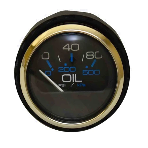 Generic Faria Boat Oil Pressure Gauge GPC021A| Chesapeake Black SS 2 Inch