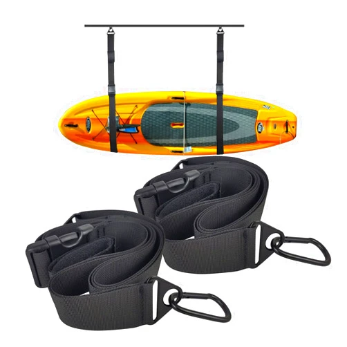 DEEALL Kayak Wall Hanging Storage Strap Kayak Hoist Sling SUP Handles Paddle Board Hangers Kayak Storage Rack for Garage Indoor and Outdoor