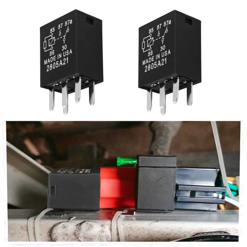 NHHC 2PCS 35A 12V Relays,5 Pin Fuel Pump Relay Kit Replacement OEM#G8V-RH-1C7T-R-DC12,Universal Multi Purpose Automotive Relay Standard Car Accessories for Most Cars Motorboats (2PCS)