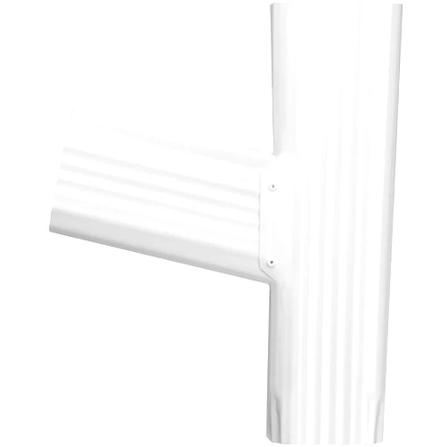 VYH Downspout Y Connector 2x3 Left High Gloss White