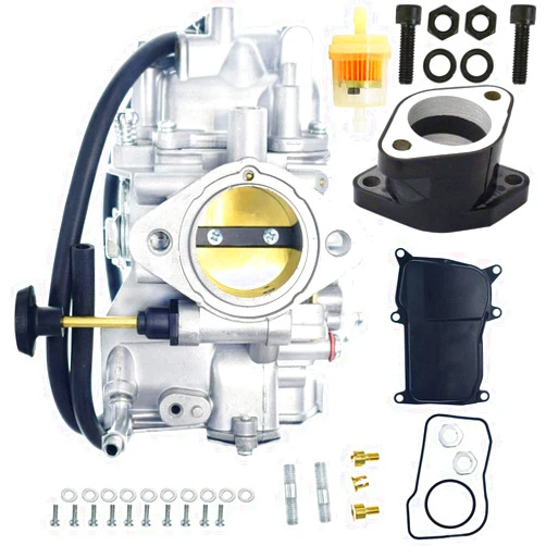 FYIYI New YFM350 Carburetor+Intake Manifold For Yamaha Warrior 350 YFM350 X 1987-2004 ATV Quad Carb Hand Choke