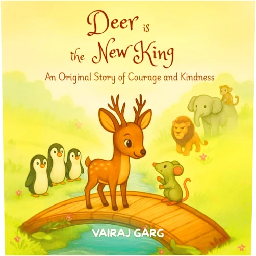 Vairaj Garg,Garima Singhal Deer is the New King: An Original Story of Courage and Kindness – Picture Book for Kids Ages 4–7