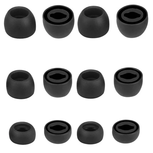 SNHTLS Silicone Eartips Replacement Earbud Tips Earbuds Cover Compatible with Samsung Galacxy Buds Pro Silicone Ear Bud Tips S/M/L 6 Pairs （Black）