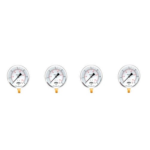 Winters Instruments - PEM221 -221 PEM Series Steel Dual Scale Economical All Purpose Pressure Gauge with Brass Internals, 0-30 psi/kpa, 4