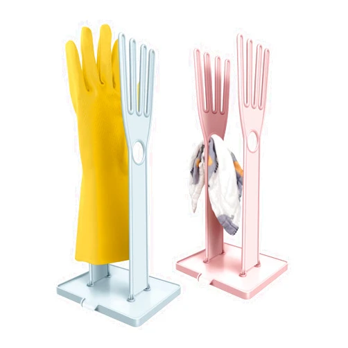 Melostu 2 Piecesg Kitchen Glove Holder，Glove Dryer，dishwashing Gloves Holder，Plastic Mitten Rubber Rack，Reusable Glove Rack - Perfect for The Kitchen.