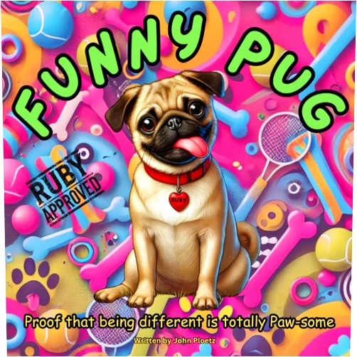 John Ploetz Funny Pug: Proof that being diffrent is totally paw-some