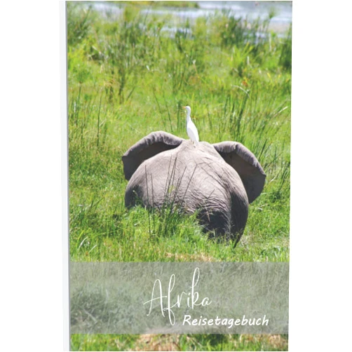 M. Kind Afrika Reisetagebuch, Elefant und Vogel: Reisetagebuch / Travel Journal mit Elefant und Vogel, grün, 15,24 x 22,86 cm (6 