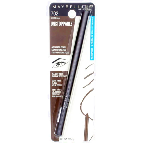 Maybelline Unstoppable Unstoppable Smudge-Proof Eyeliner, Waterproof, Espresso [702], 0.01 oz (Pack of 2)