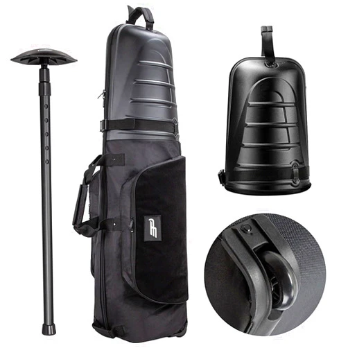Boxyouping Golf Travel Bag for airlines with Hard Case Top, 1680D Heavy Duty Oxford Material Golf Travel Bags with support pole, Golf Club Travel Bags for Airlines