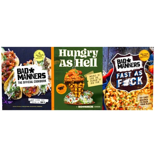 By Bad Manners (Author), Michelle Davis (Author), Matt Holloway (Author) & 0 more Bad Manners Cookbooks 3-Book Set (Bad Manners Official Cookbook, Hungry as Hell, Fast as F*ck)