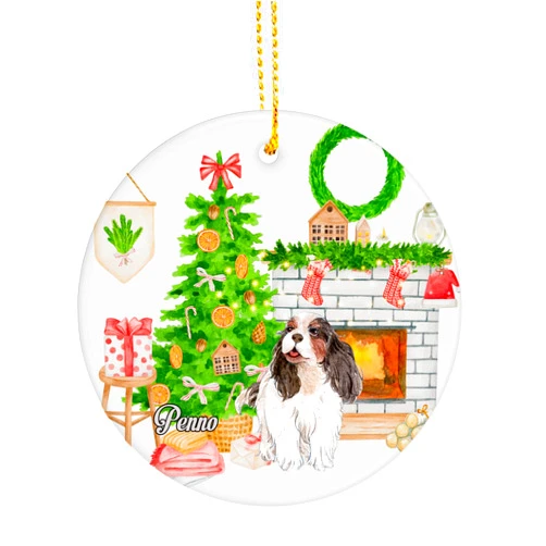 Custom Calvier King Charles Dog Ornaments for Christmas Tree - Calvier King Charles Dog Ornament for Women, Mom, Friend Calvier King Charles Ornament Dog Lover Decoration Gifts