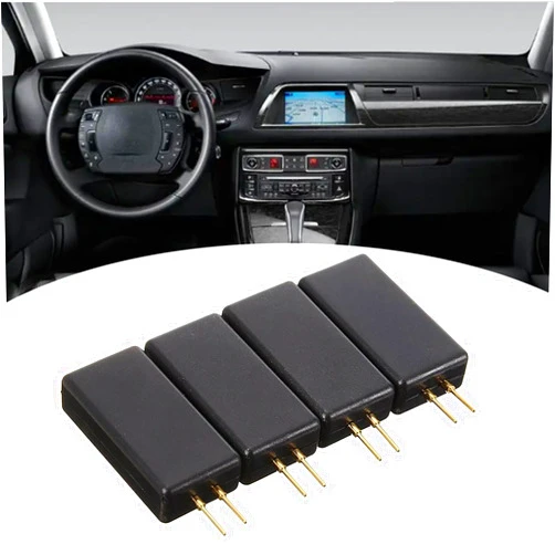 Crynod 4 PCS Car Airbag Detection Simulator, Durable ABS Vehicle Airbag Replacer Accessories, Universal Automotive Airbag Finding Repair Detector Instrument Tool for Car Truck SUV Pickup (Black)
