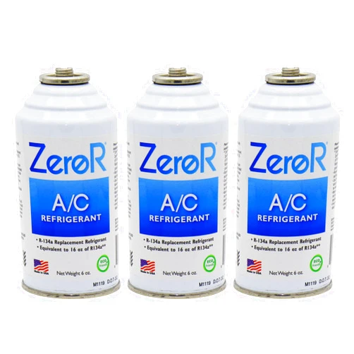 ZeroR® AC Refrigerant | R134a Replacement | 3 Cans for AC Recharging