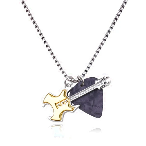 ShiQiao Spl Guitar Pick Necklace for Women Men Music Lovers Birthday Gifts for Guitar Lovers Music Necklace Musical Necklaces