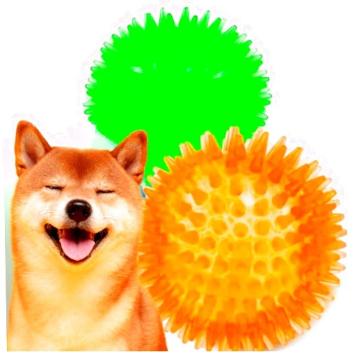 Generic Squeaky Fetch Balls Rubber TPR for Small Dogs, Small Dog Spike Ball