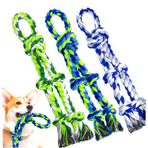 WDZZHOT [3 Pack] Dog Rope Toys for Aggressive Chewers, Nearly Indestructible Rope Chew Toys for Large, Medium & Small Dogs, Heavy Duty 100% Cotton Tug of War Dog Toy for Boredom, Teeth Cleaning