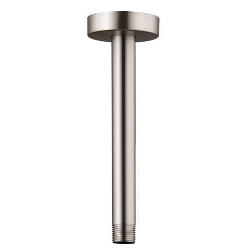 Enoughmen Ceiling Mount Shower Arm with Flange for Rain Shower Head,Stainless Steel Straight Arm for Fixed Shower Head,6 Inch Brushed Nickel