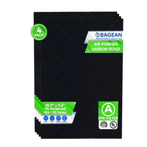 Bagean Carbon Pre Filter A Filters for Air Purifiers - Compatible with Honeywell HPA100 Series - Fits Honeywell Air Purifier Filter Replacement - Prefilter A Air Filters Remove Odors & Freshen the Air (4-Pk)