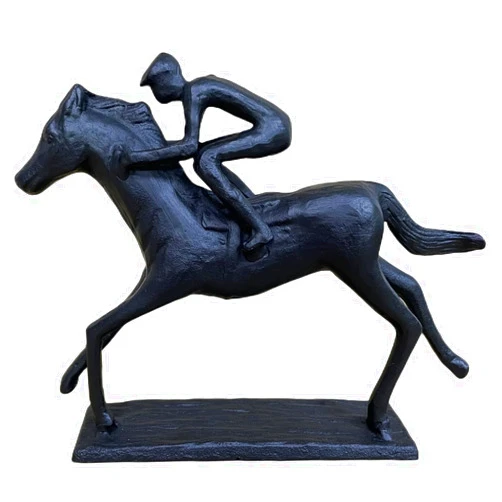 Briskfeel Iron Statue - Riding Horse Metal Sculpture Sportsman Art Hercules Ornament Figurine Abstract Modern Accents Home and Office Decor