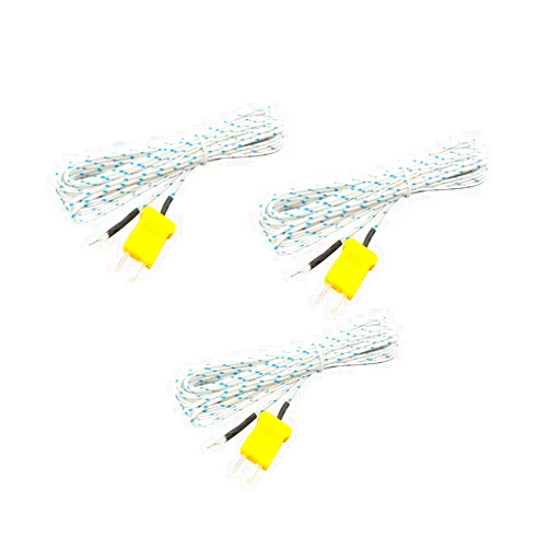 Xnrtop 3 Pcs K Type Temperature Sensor Thermocouple Probe Copper Wire 5 Meter 16.4Ft