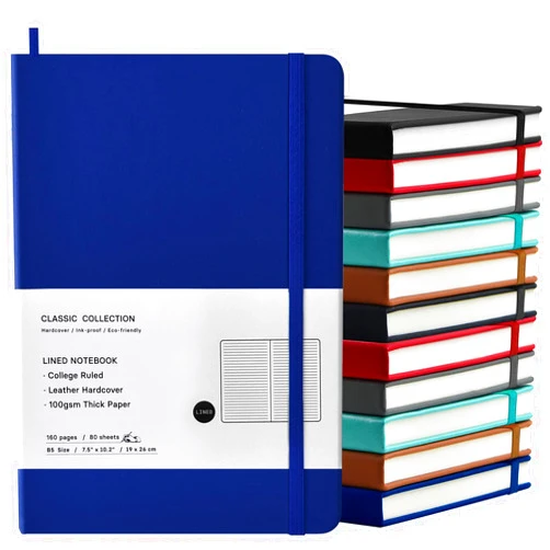 Coopay 12 Pack B5 Notebooks Journal College Ruled Composition Notebooks Classic Hardcover Lined Journals for Office Home School Business Writing Notes, 10.2