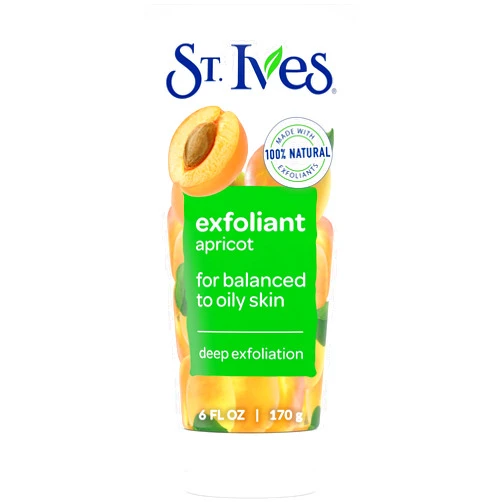St. Ives Fresh Skin Apricot Face Scrub, Deep Exfoliator Skin Care for Clean, Glowing Skin, Oil-free Facial Scrub Made with 100% Natural Exfoliants, 6 oz