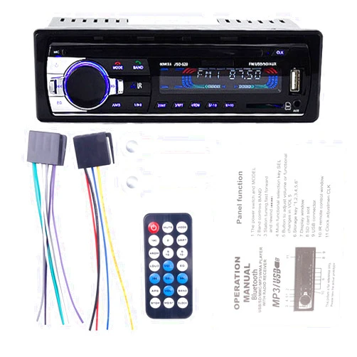 Eaglerich 1 Din Car Radio 24V Car Audio FM Radio MP3 Player USB/SD/AUX Hands Free Calling Car Radio with Wireless Remote Control