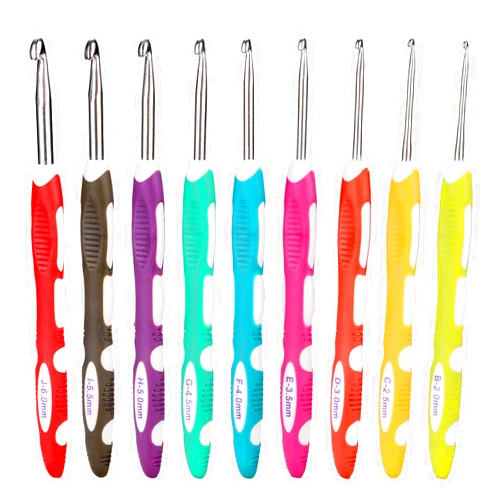 Ruidi TPR and ABS Handle Crochet Hook(9pcs)