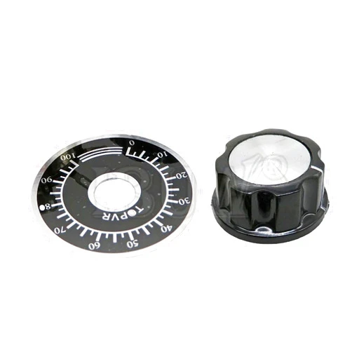 HUNGARIEL New 2024 10Sets 10Pcs A03 Dial Knob Wth118 + 10Pcs Mf-A03 Bakelite Knob with Scale Plate Sheet Scale Digital Potentiometer
