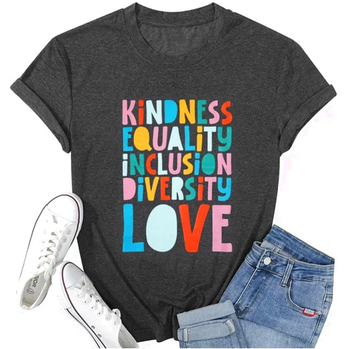 OJLPHH Teacher Shirt Women Inspirational Letter Print T-Shirt Special Education Teacher's Day Tee Tops