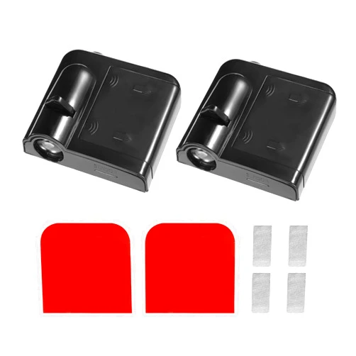 BTFO 2pcs Car Door Lights Logo Projectors, Angel Wings Car Door Projector Lights No Drill Side Door Step LED Welcome Courtesy Lights Fit for All Car Models