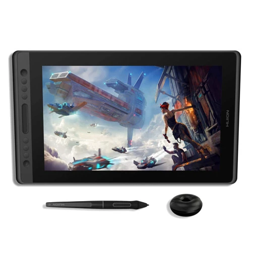 HUION KAMVAS Pro 16 Graphics Drawing Tablet with Screen Full-Laminated Graphics Monitor with Battery-Free Stylus Tilt 8192 Pen Pressure 6 Hot Keys Touch Bar - 15.6inch Graphic Tablet for PC/MAC/Linux